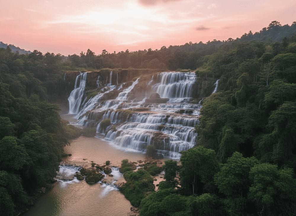 Thác Pongour là thác hùng vĩ bậc nhất Tây Nguyên.